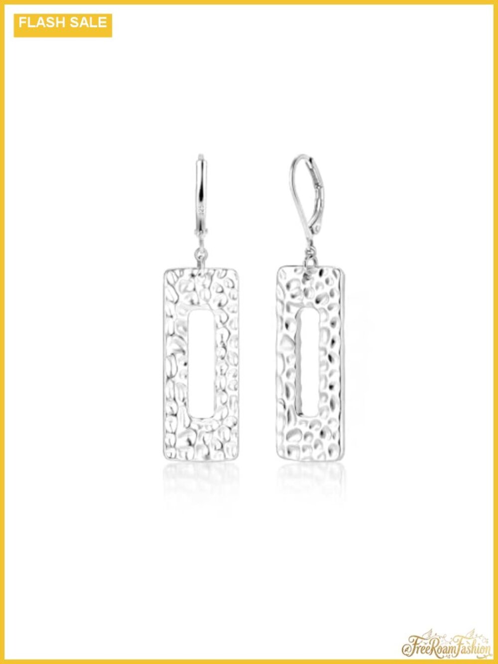 Sterling Silver Dangle Earrings for Women Geometric Drop Leverback
